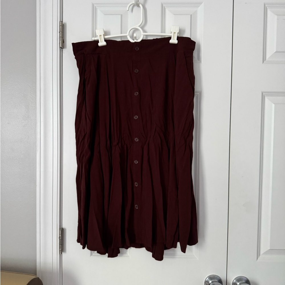 Torrid Red Knee-Length Bubble Skirt